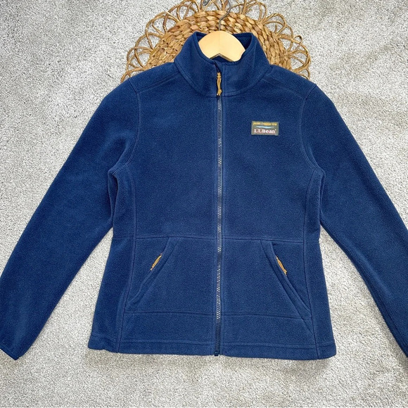 L.L.Bean Women's Mountain Classic Fleece Jacket Nautical Navy Size PXXS - Picture 4 of 16